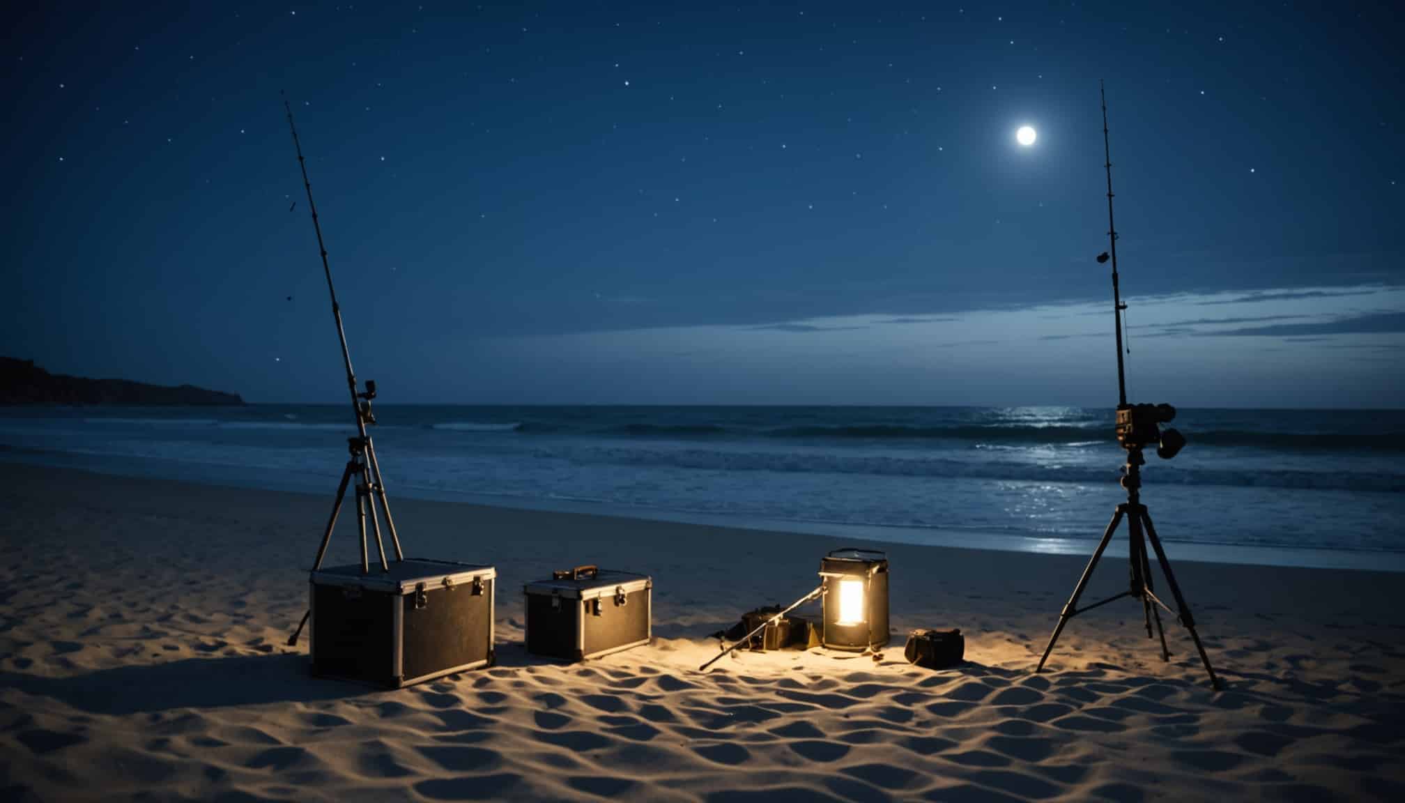 Montage pour pêche nocturne au surfcasting