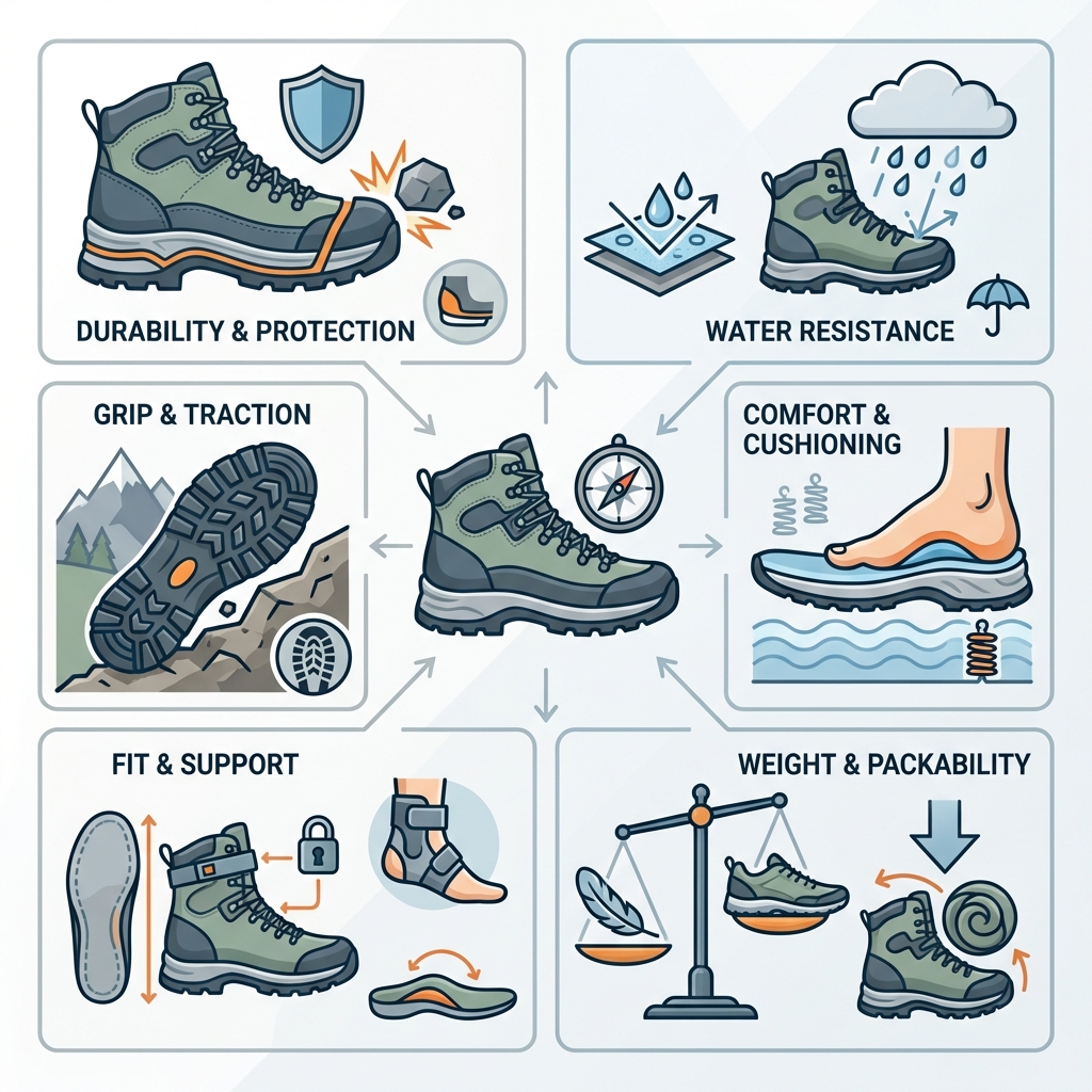 Infographie meilleures chaussures randonnée