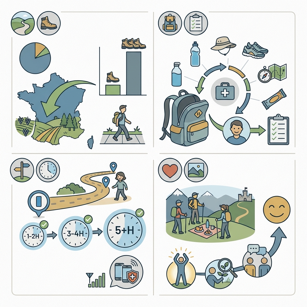 Infographie randonnée débutant France