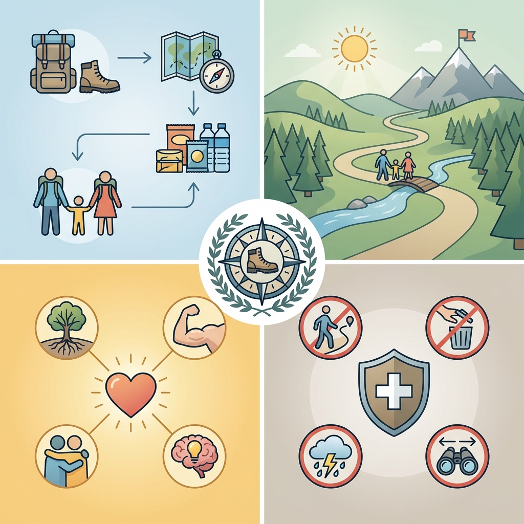 Infographie randonnée en famille