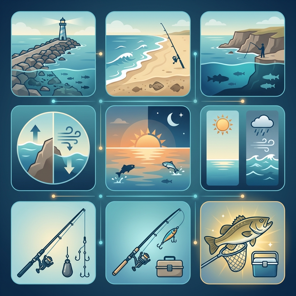 Infographie spot pêche du bord