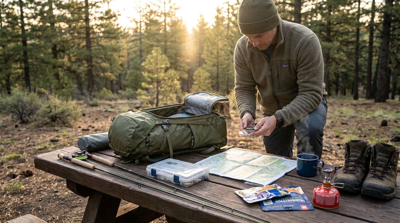 préparer une sortie rando pêche - Image de couverture