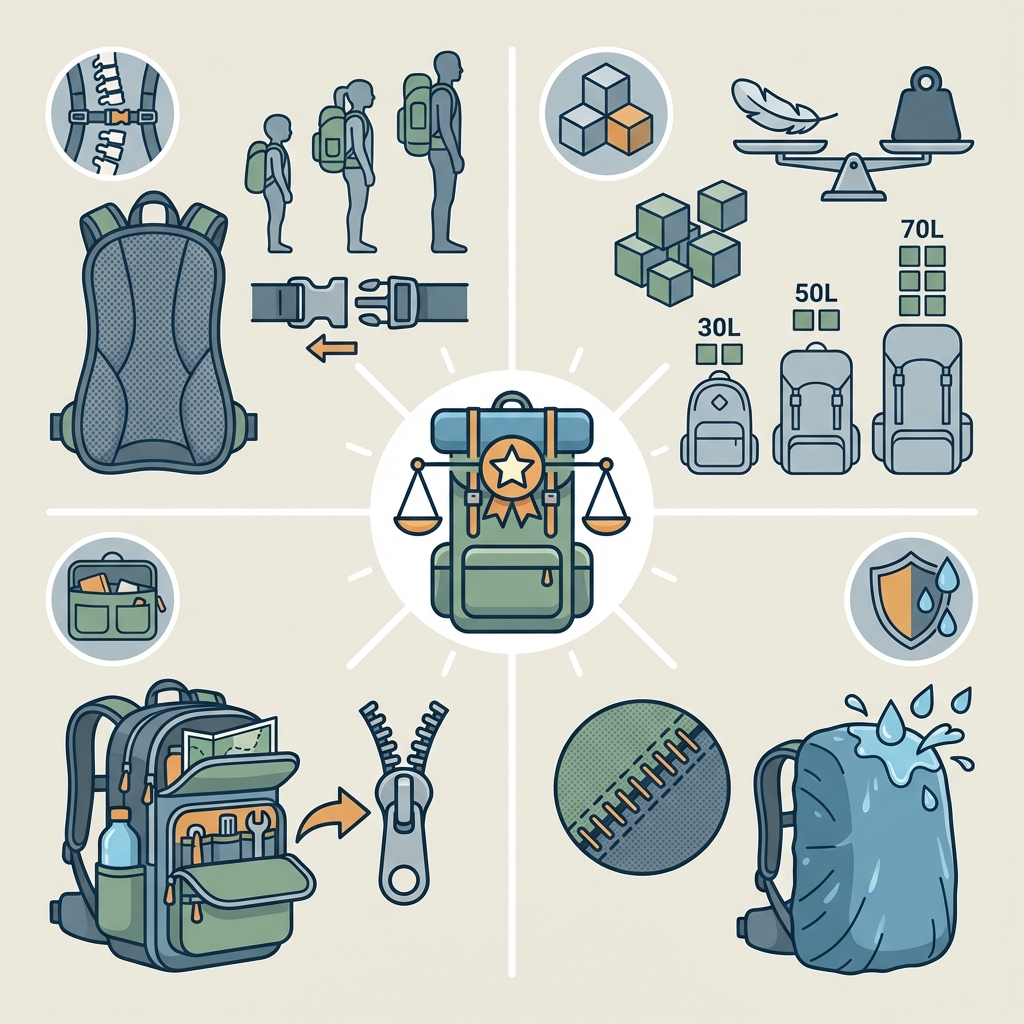 Infographie meilleur sac à dos randonnée