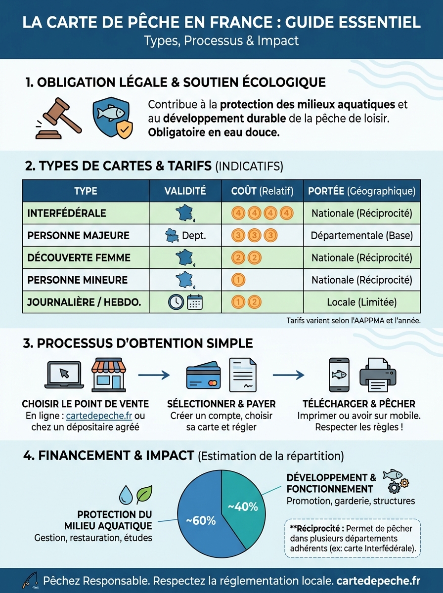Infographie carte de pêche